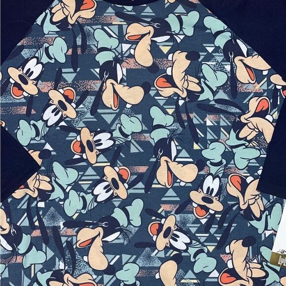 LuLaRoe Womens Small Randy Tee Disneys Goofy Hard To Find Print Athleisure Comfy - Picture 11 of 14